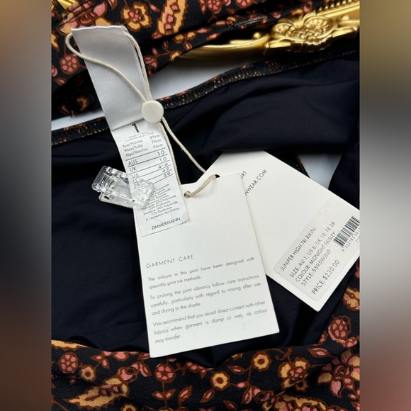 🆕 ZIMMERMANN 🧿 NWT Juniper Scarf High Triangle Bikini - Midnight Paisley - Picture 13 of 15